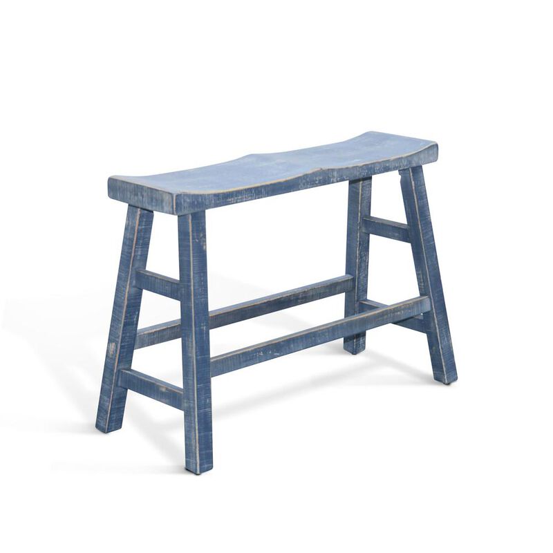 Sunny Designs Ocean Blue Counter Bench, Wood Seat