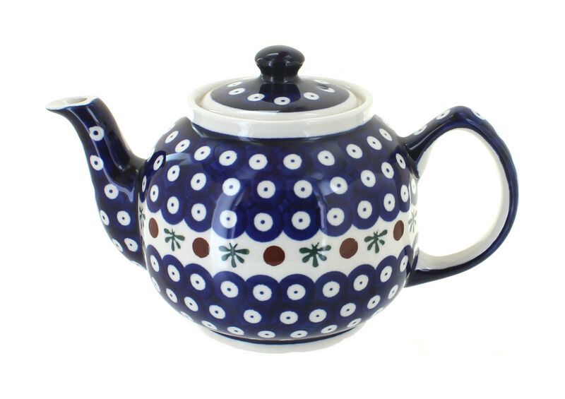 Blue Rose Polish Pottery Nature Medium Teapot