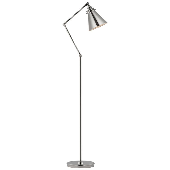 Parkington Medium Articulating Floor Lamp in Polished Nickel