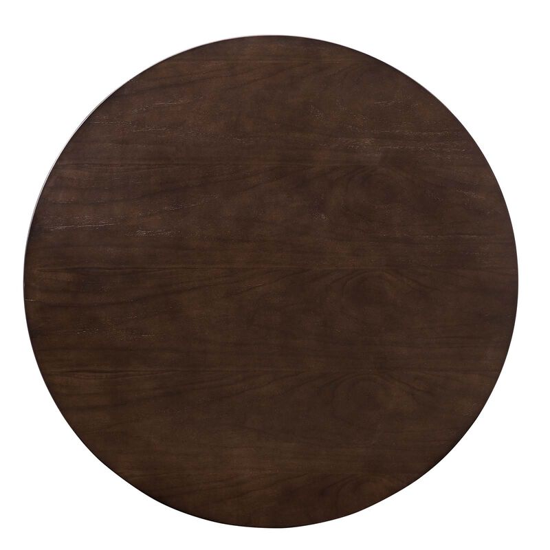 Modway - Verne 35" Dining Table Gold Cherry Walnut