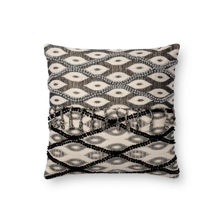 P0698 Black/White 18"x18" Poly Pillow