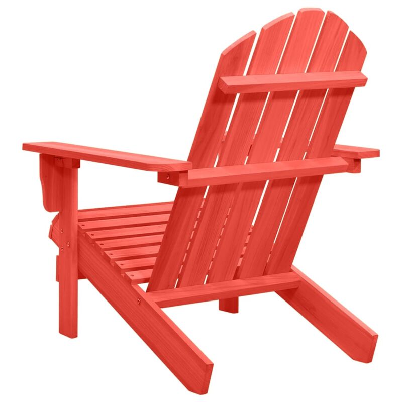 vidaXL Patio Adirondack Chair Solid Fir Wood Red