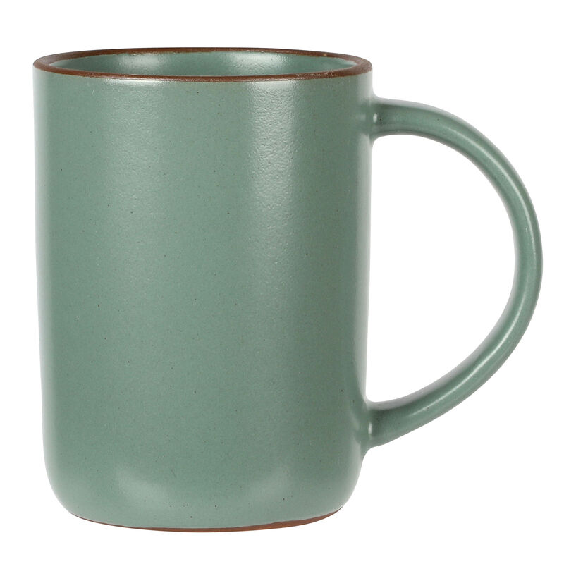 Gibson Elite Dumont 4 Piece 17oz Terracotta Mug Set in Green