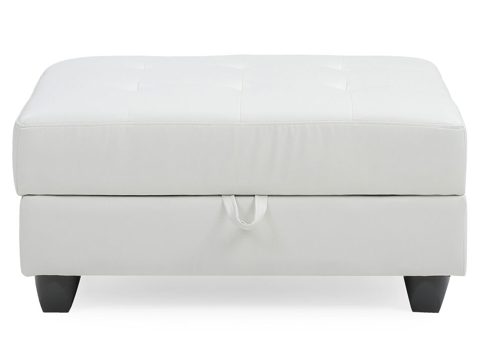 Revere Faux Leather Upholstered Storage Ottoman