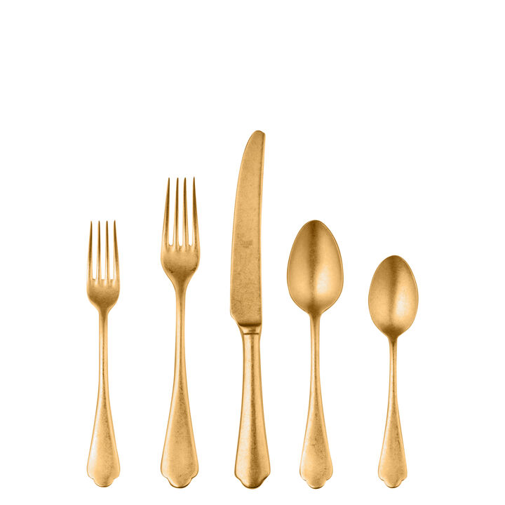 Pewter 20-Piece Flatware Set in Gold