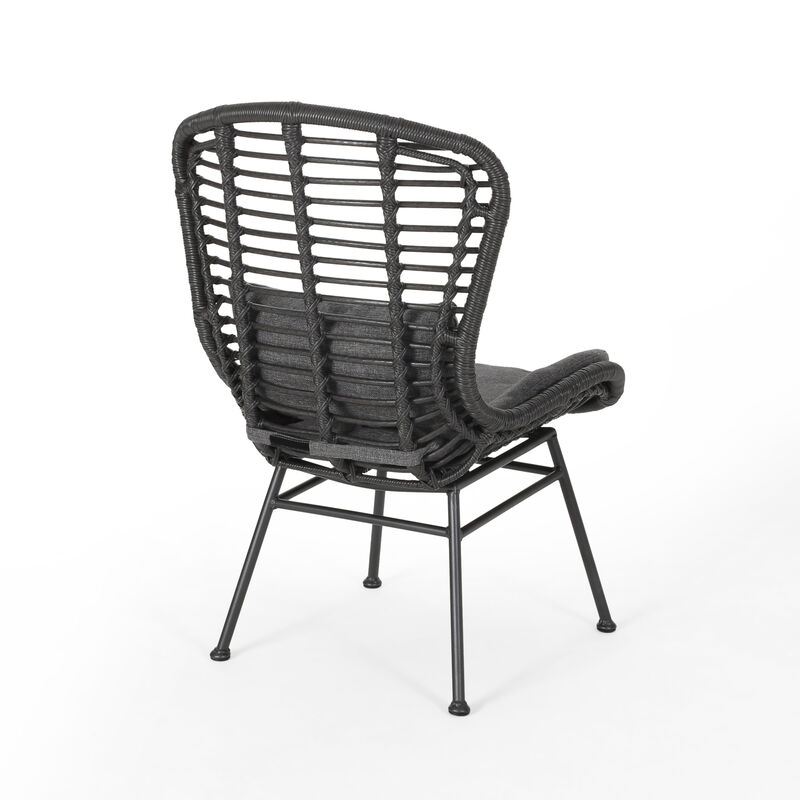 Merax 2 Pieces Outdoor Rattan Patio Chairs Set