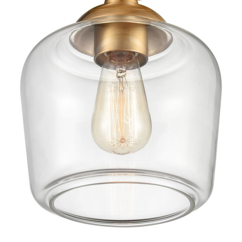 Agnes Brass Semi Flush Mount