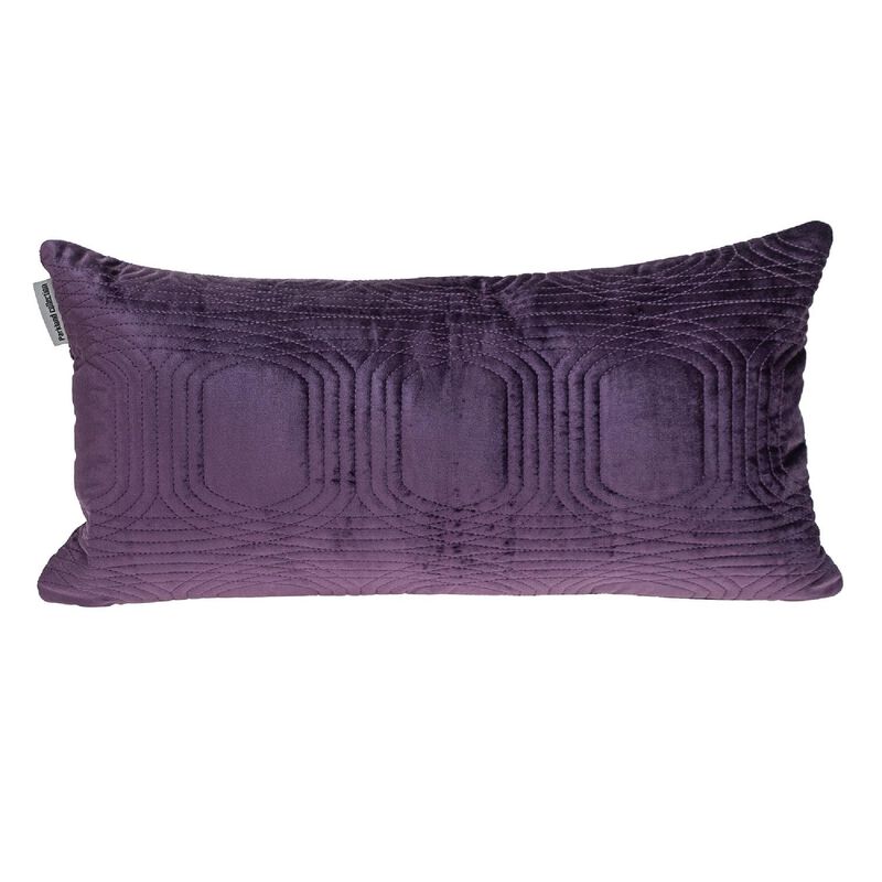 24" Purple Transitional Quilted Throw Pillow