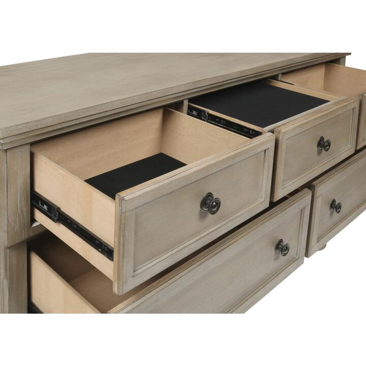 New Classic Furniture Furniture Allegra Solid Wood Engineered Wood Dresser in Pewter