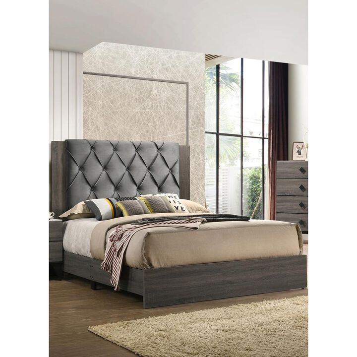 Best Quality Furniture Madelyn Full Bed in Walnut Grey