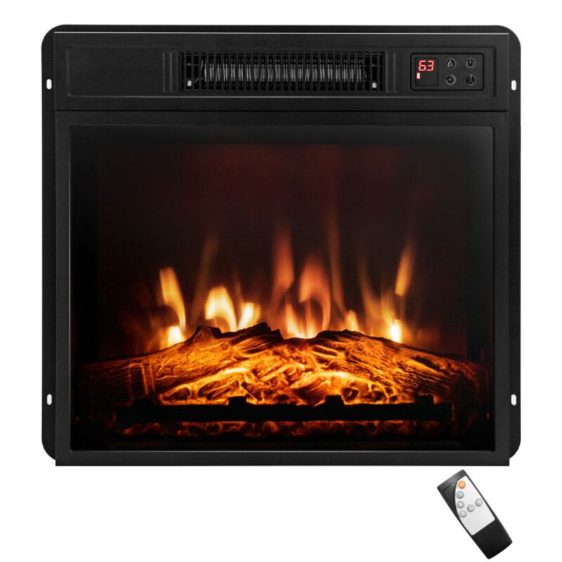 Electric Fireplace Inserted with Adjustable LED Flame