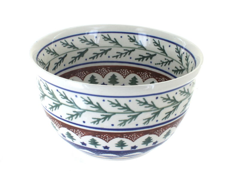 Blue Rose Polish Pottery Evergreen Small Mixing Bowl