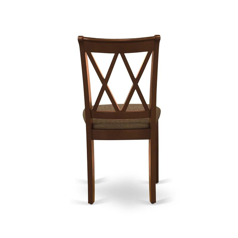 East West Furniture Dining Chair Mahogany, CLC-MAH-C