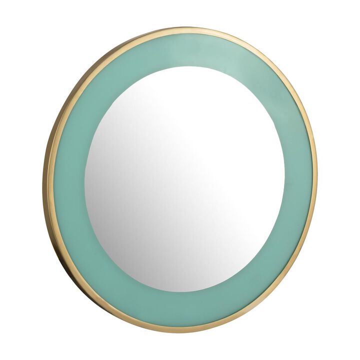 Belen Kox Turquoise Enamel and Brushed Brass Mirror, Belen Kox