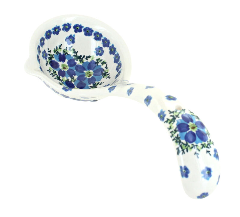 Blue Rose Polish Pottery Kalina Soup Ladle