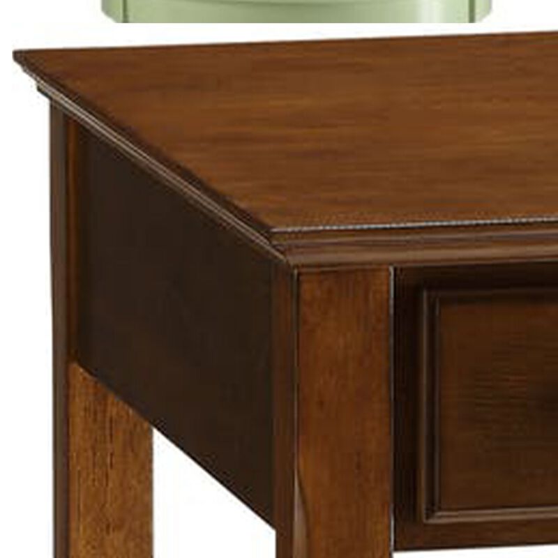 Smart Looking Side Table, Walnut Brown-Benzara