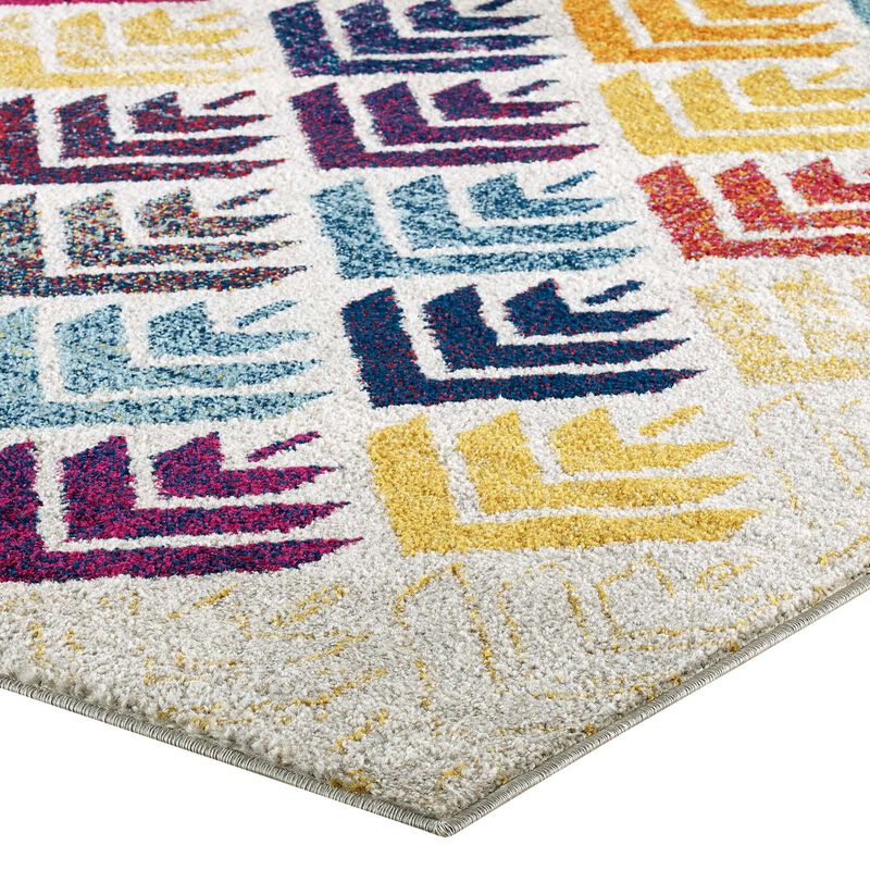 Entourage Florin Abstract Floral 5x8 Area Rug - Multicolored