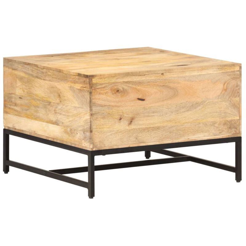 vidaXL Coffee Table 26.4"x26.4"x17.7" Solid Mango Wood