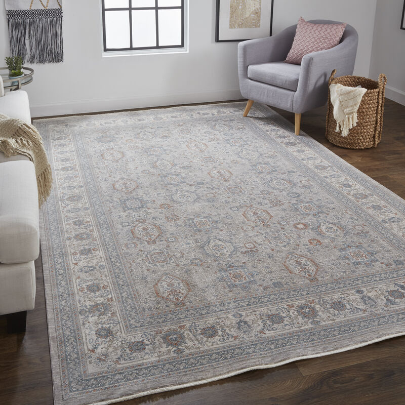 Marquette 3761F Taupe/Silver/Blue 5' x 7'2" Rug