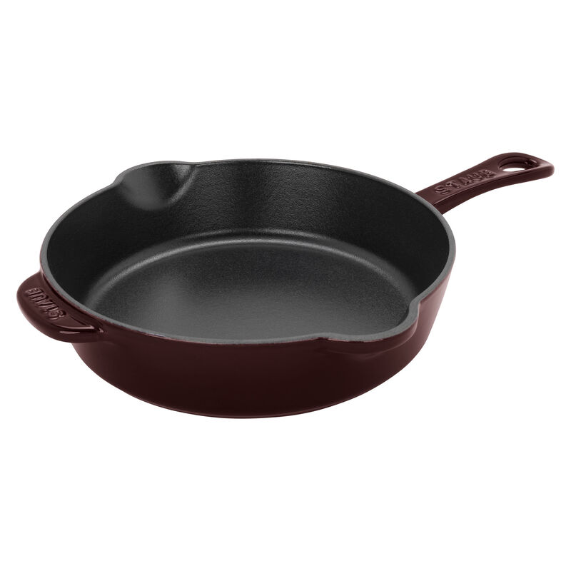 STAUB Cast Iron 8.5-inch Traditional Deep Skillet - Cherry