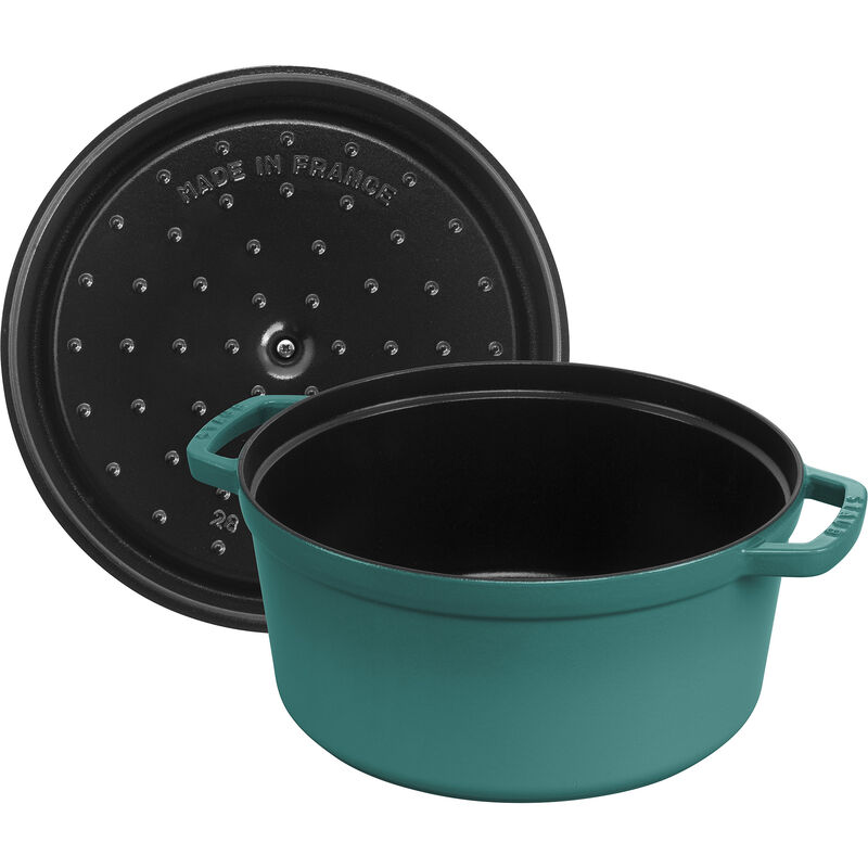 Staub Cast Iron 7-qt Round Cocotte - Basil