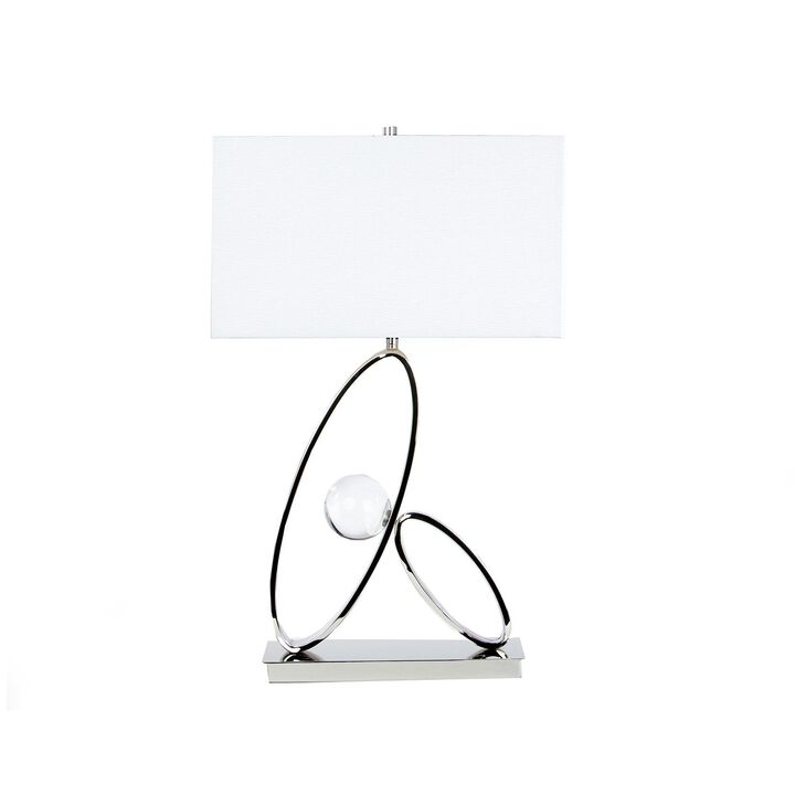 Ovals Table Lamp Chrome Metal LED Light