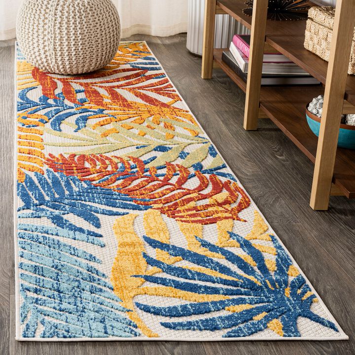 Tropics Palm Leaves Indoor/Outdoor Area Rug