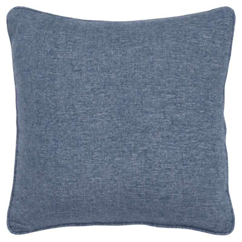 Homezia Blue Solid Classic Decorative Throw Pillow