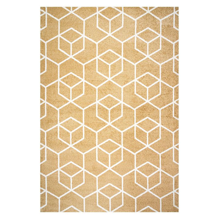 Tumbling Blocks Modern Geometric Area Rug