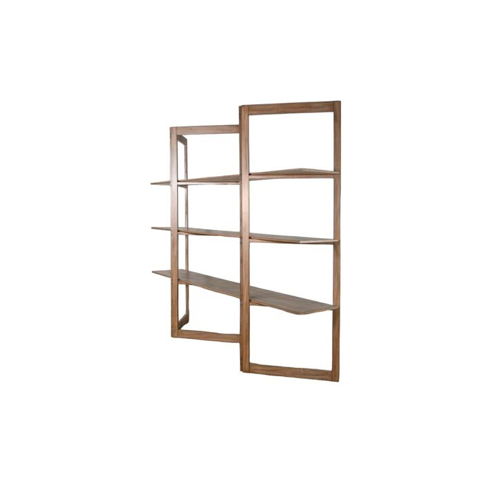 Sunny Designs Doe Valley 80 Wood Room Divider/Bookcase in Taupe Brown