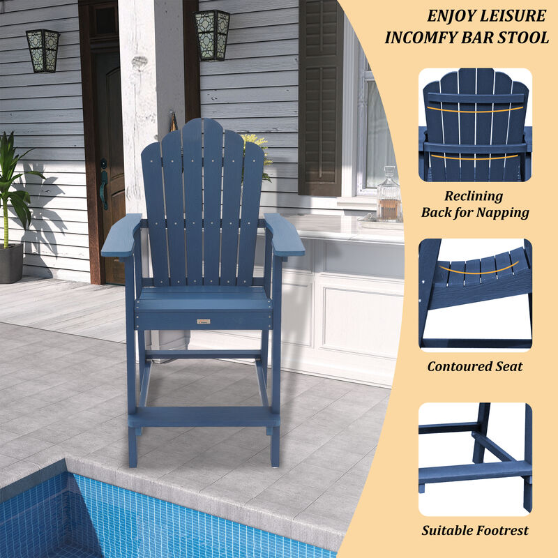 MONDAWE  2 Piece Outdoor Porch Chairs with 2 in. Hole Connecting Tray