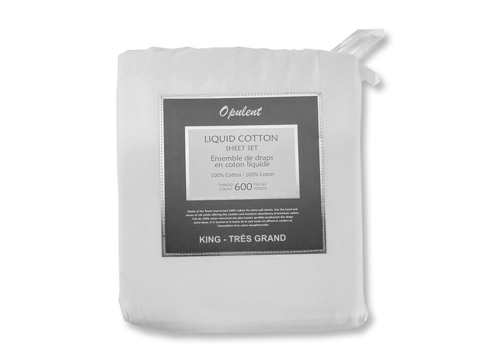 Cotton House - Liquid Cotton Sheet Set, 600 Thread Count.