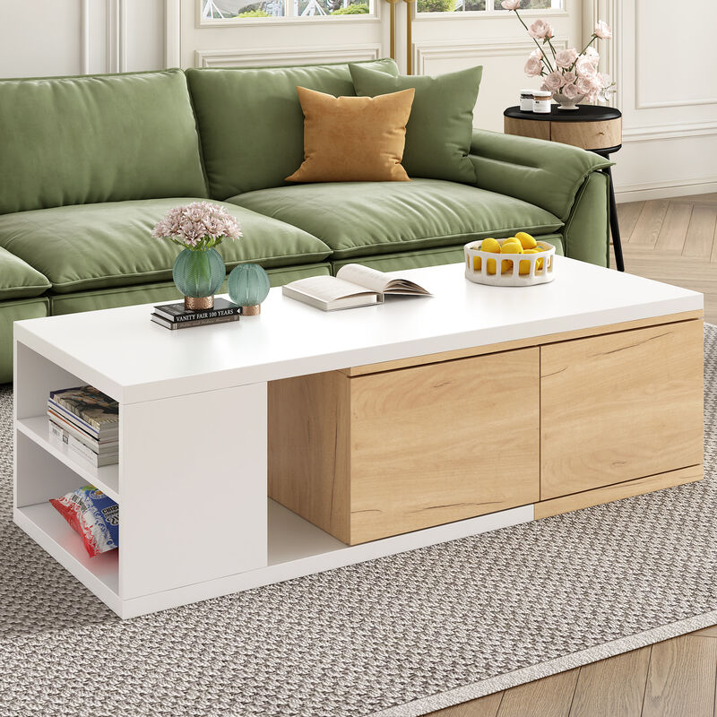 Merax Extendable Coffee Table with 2 Drawers