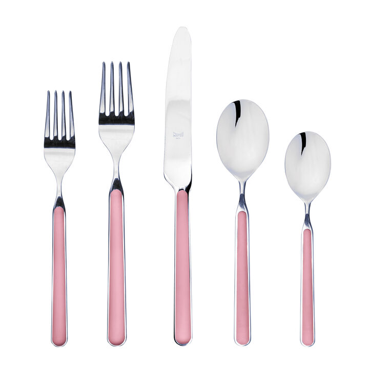 Fantasia 20-Piece Flatware Set in Pink