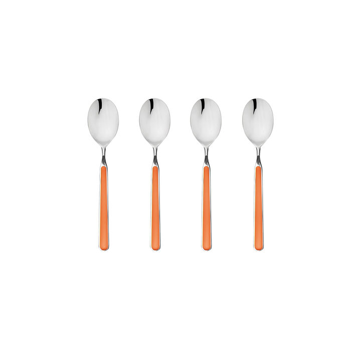 Fantasia 4-Piece Coffee Spoon Set in Carrot