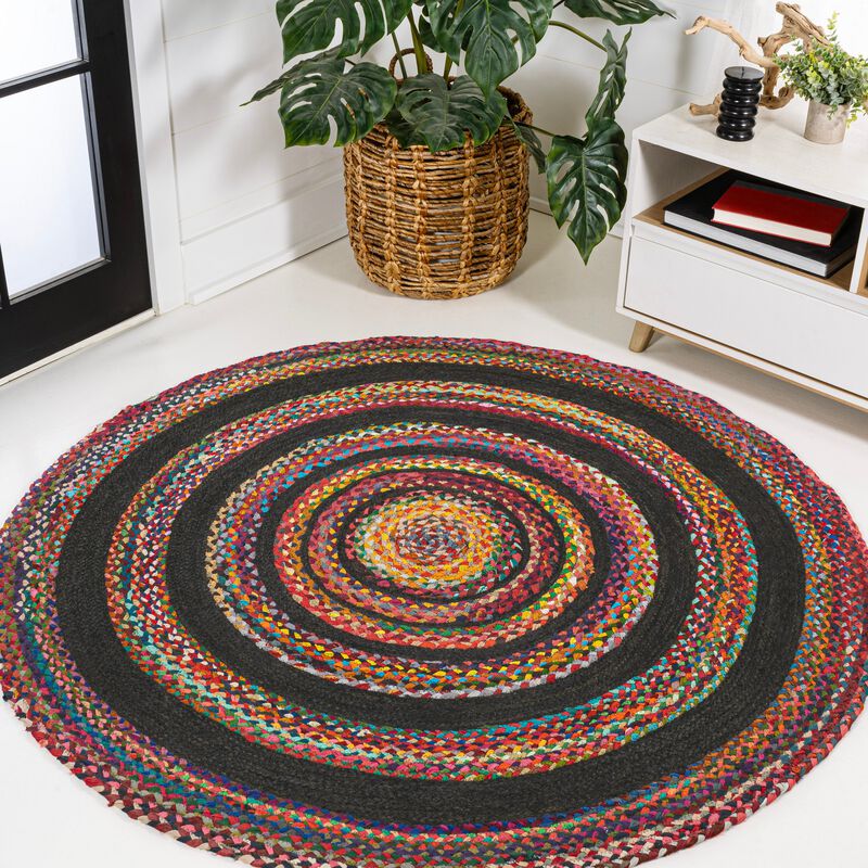 Abyss Braided Bohemian Coastal Jute Area Rug