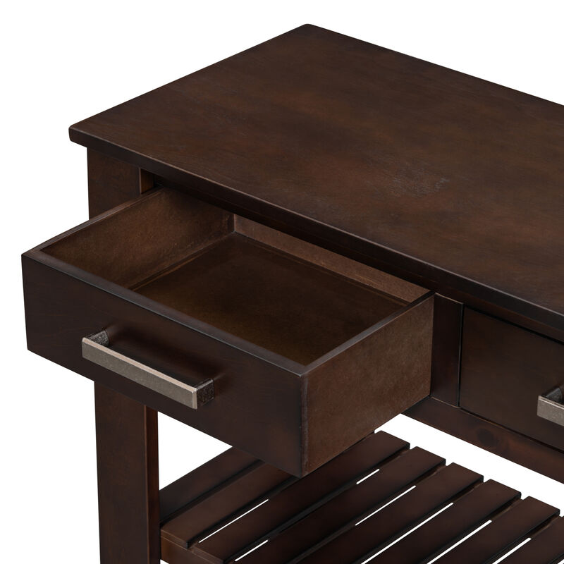 Merax Vintage High-capacity Entryway Console Table Desk