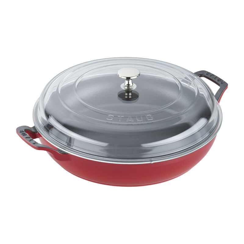 Staub Cast Iron 3.5-qt Braiser with Glass Lid - Citron