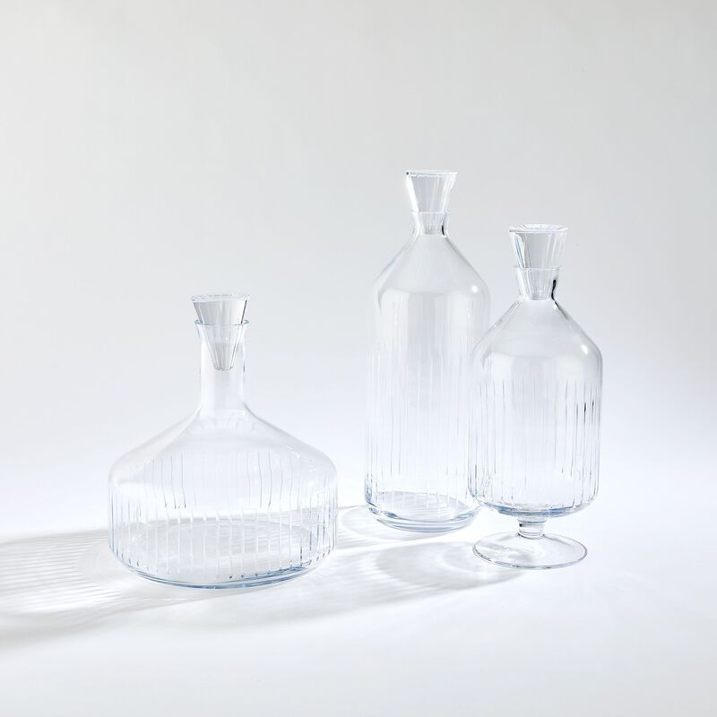 V Cut Decanter-Footed