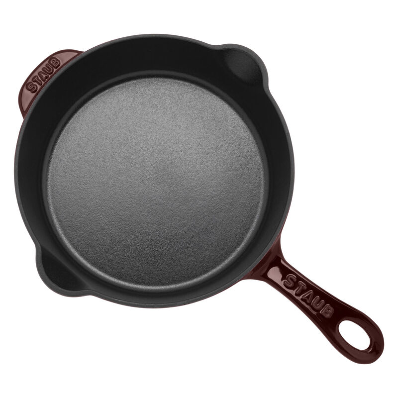 STAUB Cast Iron 8.5-inch Traditional Deep Skillet - Cherry