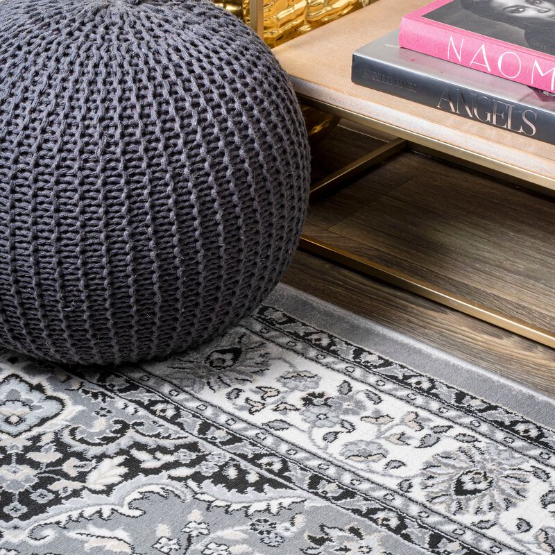 Palmette Modern Persian Floral Area Rug