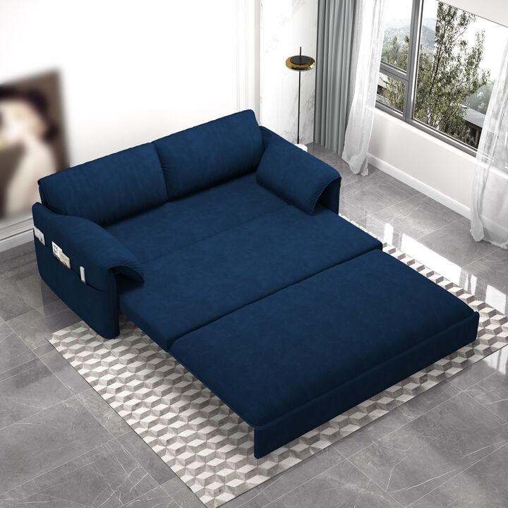 Merax Velvet Loveseat Sleeper Sofa for Living Room