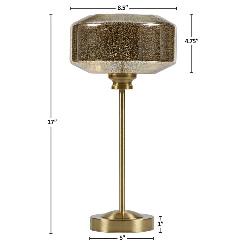 Gracie Mills Escobar Glistening Mercury Glass 17-Inch Table Lamp