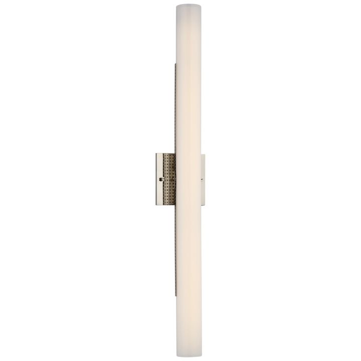 Precision 28" Bath Light in Polished Nickel with White Glass