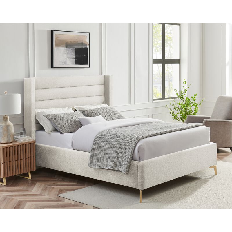 Inspired Home Ames Velvet Platform Bed