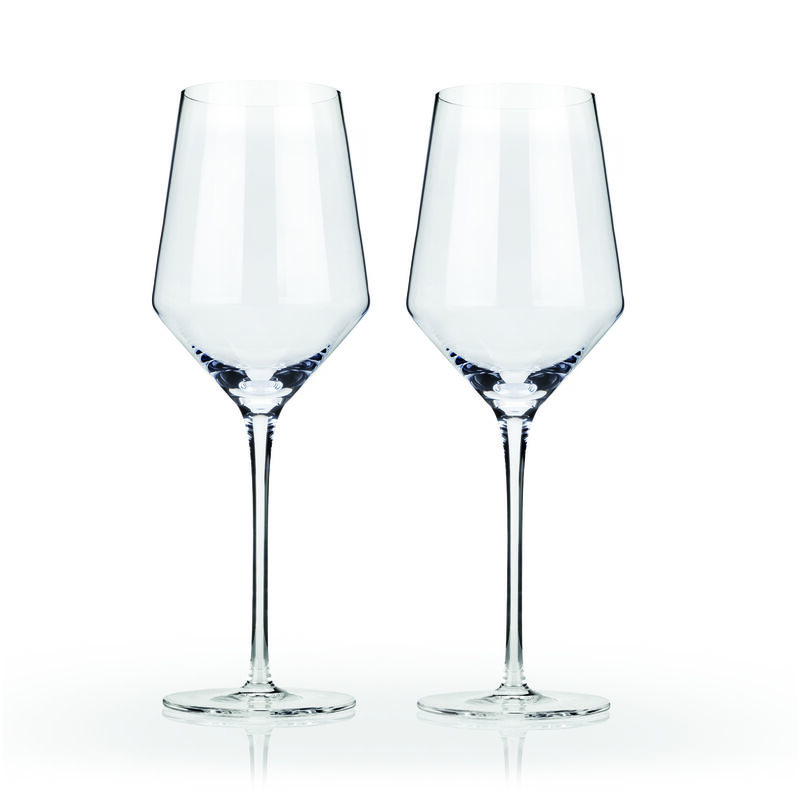 Raye Angled Crystal Chardonnay Glasses Set of 2