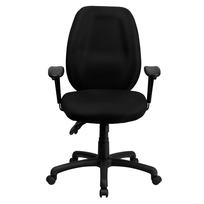 Rochelle High Back Fabric Multifunction Ergonomic Executive Swivel Office Chair with Adjustable Arms