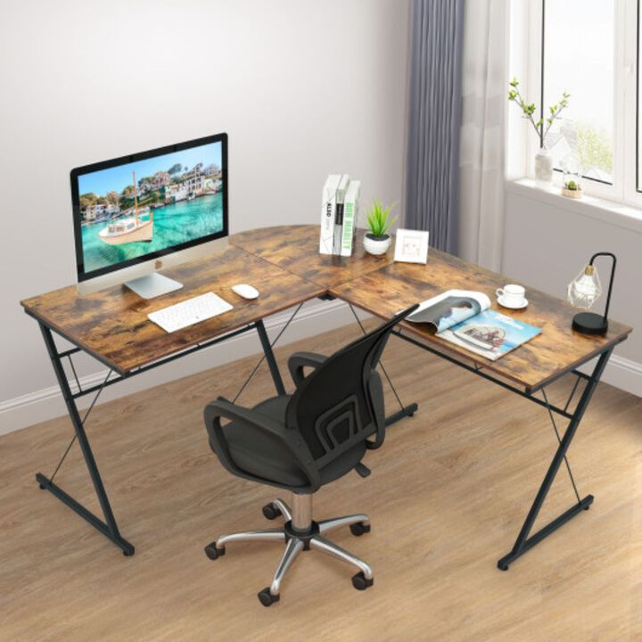 L-Shaped Corner Desk Computer Table for Home Office Study Workstation