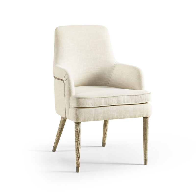 Shoal Linen & Grass Cloth Host Chair