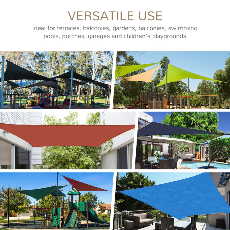 Sun Shade Sail Triangle /Rectangle/ Square Outdoor Patio Canopy UV Top Shelter